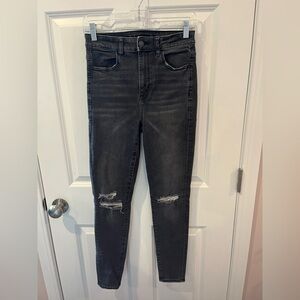 American Eagle NWOT Next Level Stretch Highest Rose Black Jegging Size 4
